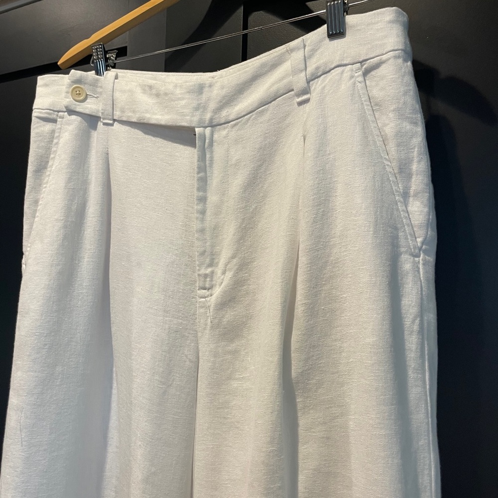 Madewell Women’s Harlow Wide-Leg Pant in 100% Linen